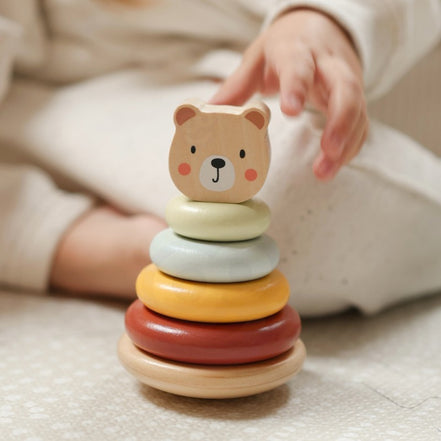 3in1 Toy Box - Sorting Blocks, Stackable Pyramid and Elephant On Wheels