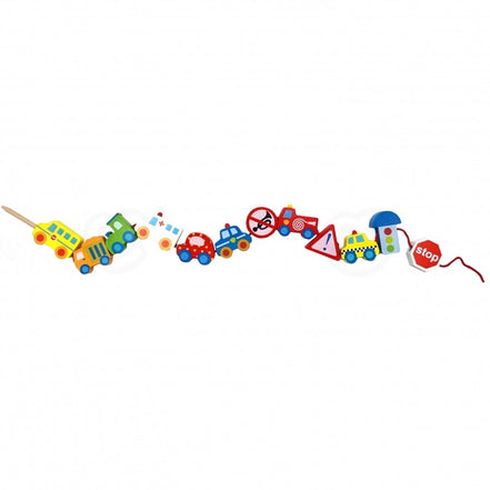 Car Shaped Wooden Threading Blocks 