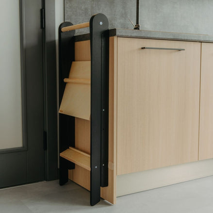 Foldable Kitchen Tower With Removable Rail