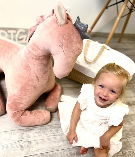 Giant Soft Toy Wingless Pegasus – Dusty Pink