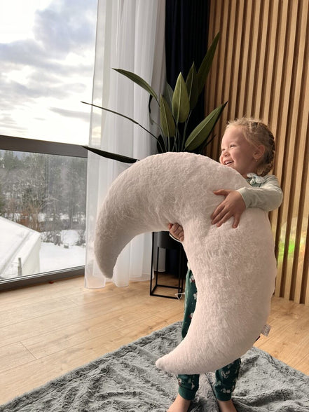 Handcrafted Giant Moon Pillow for Babies & Toddlers 
