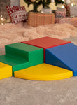 Soft Play 5 Foam Block Set - Multi Color Corner Climber