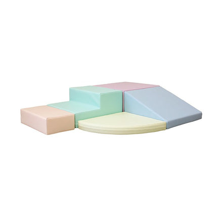 Soft Play 5 Foam Block Set - Light Pastel Corner Climber