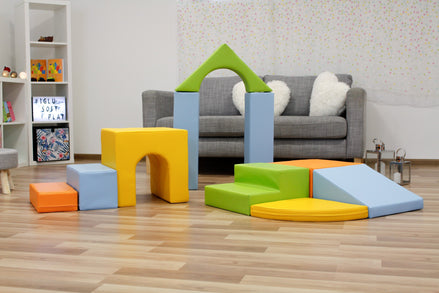 Soft Play 10 Foam Block Set - Light Multicolor Creativity