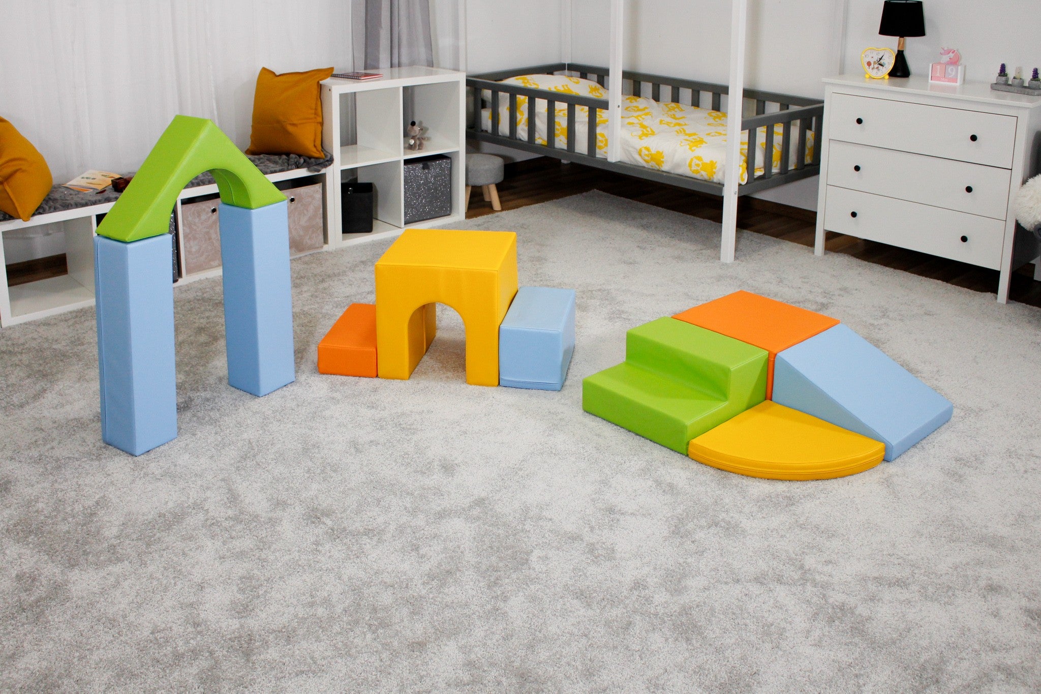 Soft Play 10 Foam Block Set - Light Multicolor Creativity