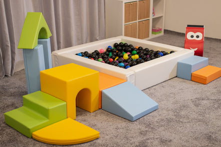 Soft Play 10 Foam Block Set - Light Multicolor Creativity