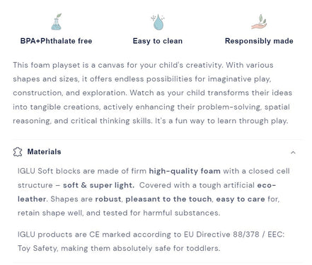 Soft Play 10 Foam Block Set - Light Pastel Creativity