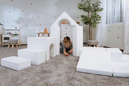 Soft Play 10 Foam Block Set - White Creativity