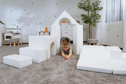 Soft Play 10 Foam Block Set - White Creativity