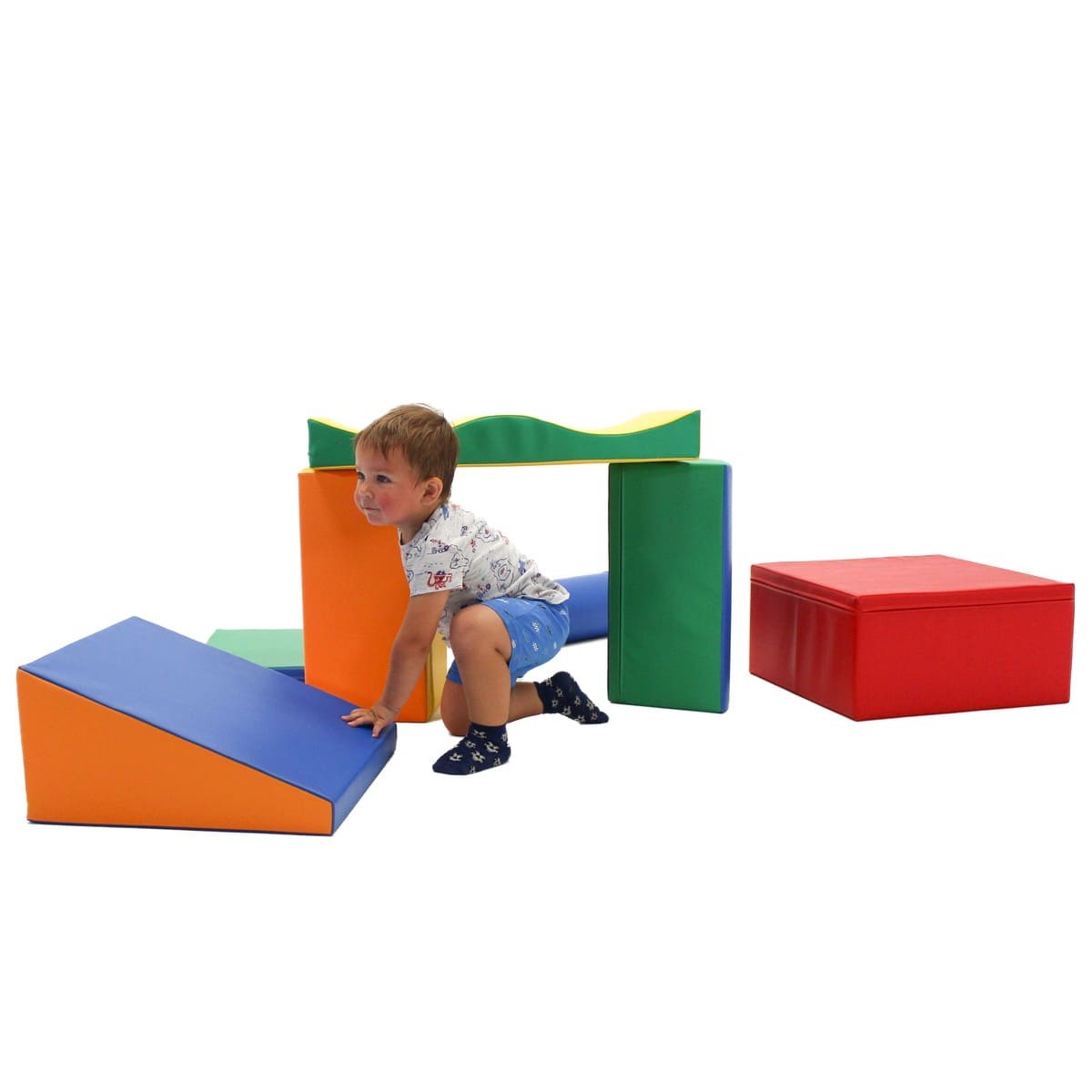 Soft Play 7 Foam Block Set - Multicolor Discoverer