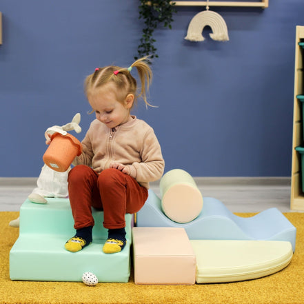 Soft Play 6 Foam Block Set - Light Pastel Explorer