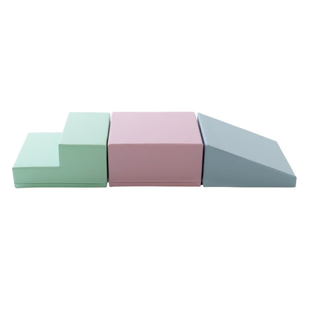 Soft Play 3 Foam Block Set - Soft Pastel Mini Climbie