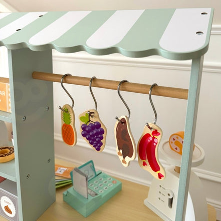 Large Multifunctional Wooden Food Truck Stand, 73 pcs