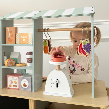 Large Multifunctional Wooden Food Truck Stand, 73 pcs