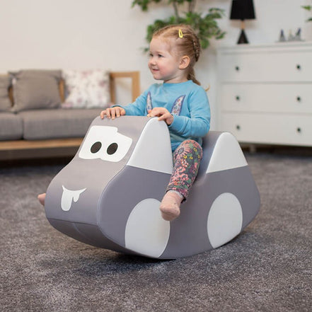 Soft Play Ride On Toy - Grey Car