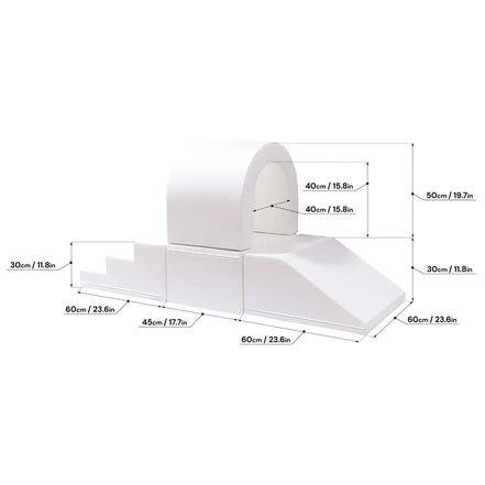 Soft Play Set Tunnel - White