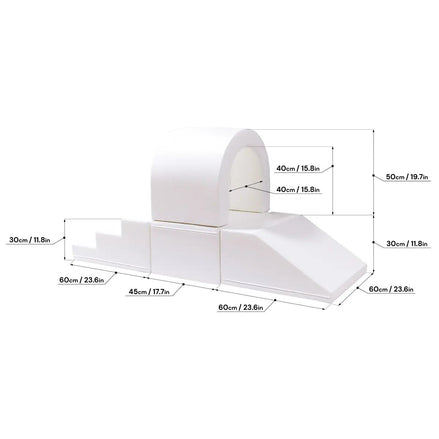 Soft Play Set Tunnel - White