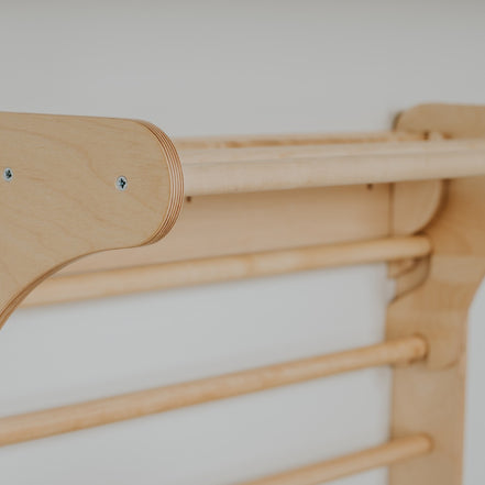 Pikler Triangle Climber with Swedish Wall Add-On (Ages 6m–7y)